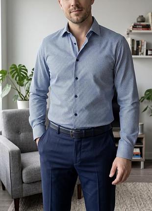Чоловіча сорочка hugo boss (slim fit) — розмір 38 (s/m)