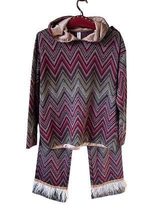 Жіночий брючний костюм missoni з пір'ям