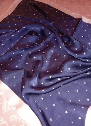 Хустка платок 🌟 🌟 🌟 женский демисезонный синий розовый звезды звездное небо