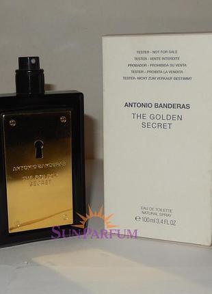 Пустой флакон от духов antonio banderas the golden secret 100 мл (тестер) вместе с упаковкой