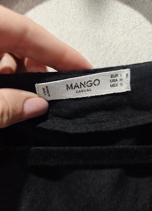 Чорний лляний комбінезон mango 5