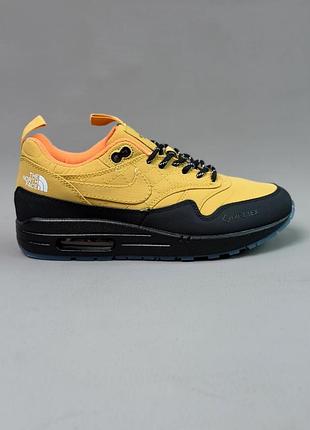 Чоловічі кросівки nike air max 1 x the north face yellow black | 40–45