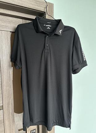 Поло чоловіче j.lindeberg tour tech regular fit чорне