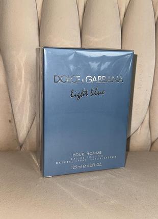 Духи для чоловіків dolce & gabbana light blue 125 мл чоловічі парфуми італія шлейфові