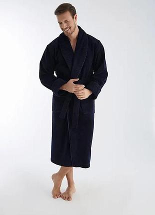 Халат мужской nusa 1330 lacivert бамбук/хлопок:xxl;xxxxl