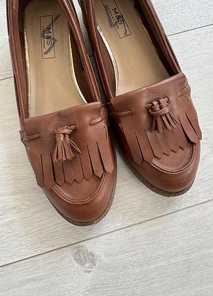 Жіночі лофери m&s коричневі 2