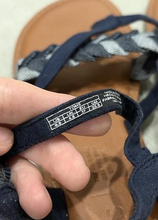 Сандалі жіночі шкіряні сині toms 7