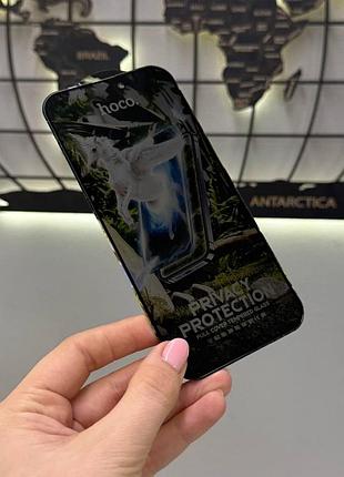 Захисне скло anti-spy (антишпигун) для iphone 16 plus,приватне захисне скло для iphone 16 plus