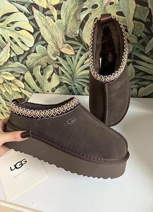 Жіночі ugg tazz уггі жіночі теплі угг шоколадні