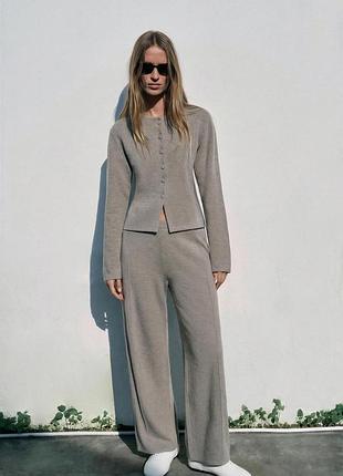 Приталений м’який жакет zara, колір норково-глинястий, розмір s
