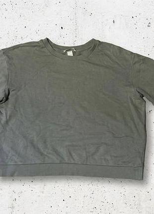 Ніжний оверсайз світшот h&m з вишуканою вишивкою на рукавах