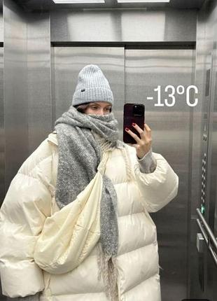 Ліквідація товару ‼️ модочне біле пальто зимове зефірка