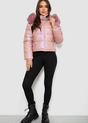 Куртка женская демисезонная короткая, цвет розовый, 244r23-9