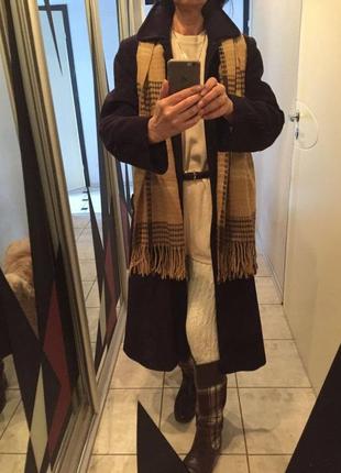 Вовняне пальто-бойфренд + шарф в подарунок9 фото