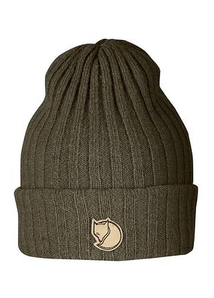 Шапка fjallraven byron hat dark olive/taupe one size 90 г, шапка, 3 місяці, 100% вовна, one size, швеція, зелений