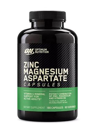 Zma цинк, магний и b6 для мужчин, женщин, сна и спортсменов optimum nutrition zinc magnesium aspartate 180 капсул