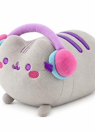 М’яка іграшка кіт пушин, pusheen у навушниках, 25 см