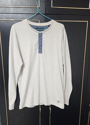 Чоловічий лонгслів хенлі jack & jones сірий