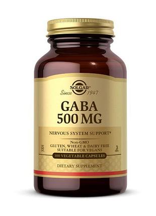Гамк gaba в веганских капсулах для нервной системы solgar gaba 500 mg 100 вегетарианских капсул