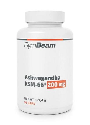Ашваганда ksm-66 экстракт корня капсулы для веганов gymbeam ashwagandha ksm-66 200 mg 90 капсул