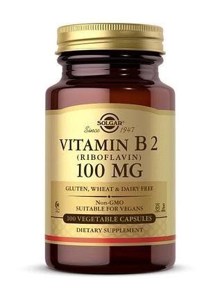 Витамин b2 (рибофлавин) в веганских капсулах для энергетического обмена solgar vitamin b2 100 mg 100 капсул