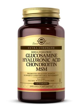 Хондропротектор з колагеном ii типу в таблетках для суглобів solgar glucosamine hyaluronic acid chondroitin msm 120 таблеток