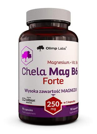 Магний b6 хелат в капсулах для работы мышц olimp chela-mag b6 forte 90 капсул