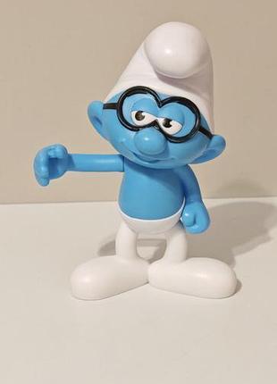 Burger king 2016 smurfs kids meal toy  brainy smurf moveable