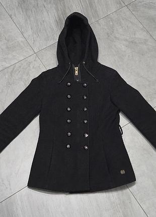 женское шерстяное пальто thomas burberry с капюшоном (s)