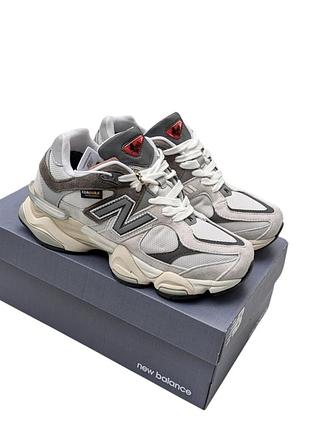 Жіночі термо кросівки new balance 9060 сіро-бежеві❄️