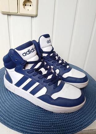 Детские высокие кроссовки adidas hoops mid 3.0 k, р34-35, 22см, оригинал