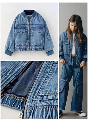 Теплий джинсовий бомпер zara 164 2