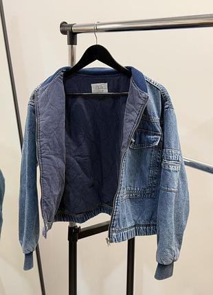 Теплий джинсовий бомпер zara 164 6