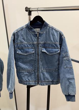 Теплий джинсовий бомпер zara 164