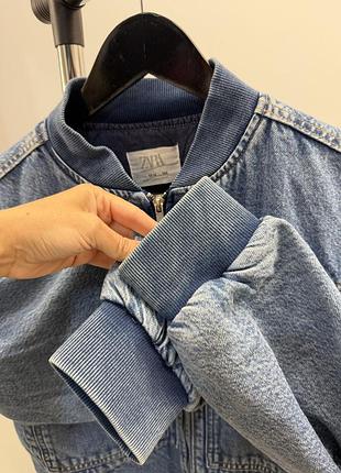 Теплий джинсовий бомпер zara 164 7