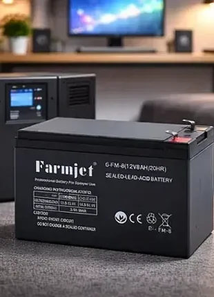 Акумулятор свинцево-кислотний farmjet 6-fm-8 12v (8ah) 20hr