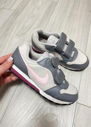 Кросівки nike для дітей, сірі з рожевим, розмір 32
