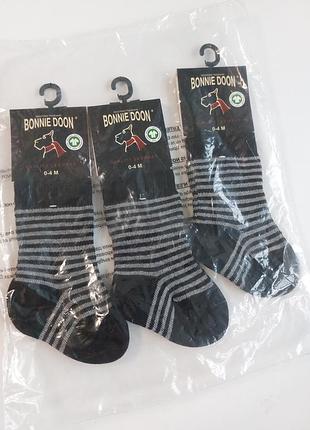 Набір 3 пари брендові гольфи підколінки bonnie doon на 0-4м