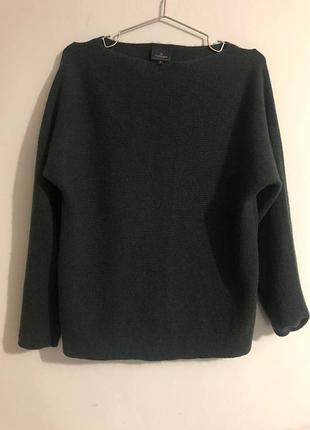 Кашеміровий смарагдовий светр cashmere collection (50% кашемір, 50% меринос, розмір m)