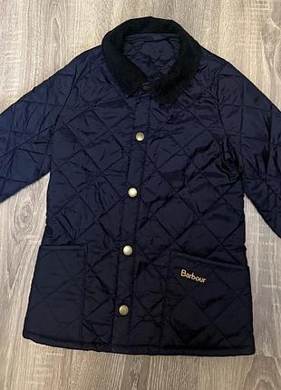 Куртка barbour стьобана темно-синя barbour