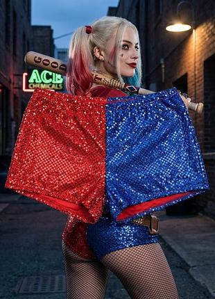 Яскраві шорти харлі квінн / harley quinn (суїцидальний загін / suicide squad)