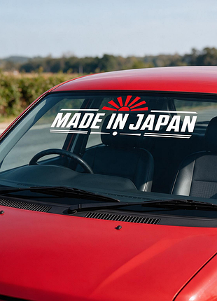 Наліпка на лобове скло / кузов для авто "made in japan" / вінілова наліпка / стікери - будь-який колір