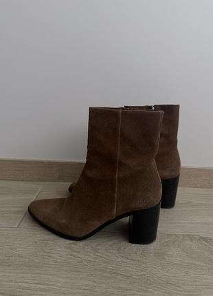 Чоботи жіночі massimo dutti коричневі замшеві