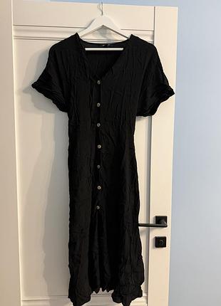 Сукня жіноча new look чорна на ґудзиках 115 см