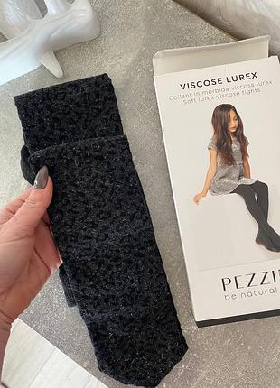 Колготки для дівчинки pezzini viscose lurex чорні