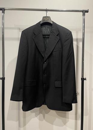 Чоловічий класичний піджак boss hugo boss | 100% вовна super 100 | чорний р. xl / 106