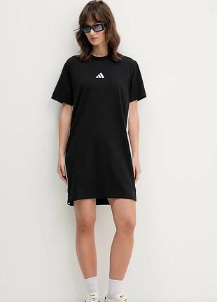 Сукня-футболка жіноча adidas essentials 3-stripes чорна kc4818