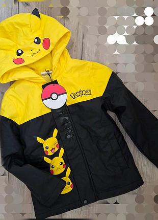 Куртка дитяча pokémon жовто-чорна з капюшоном пікачу