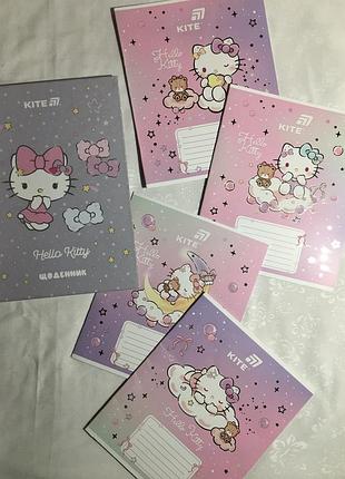 Щоденник та зошити hello kitty для дівчинки одним лотом