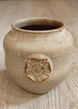 Винтажная керамическая ваза кашпо подсвечник pottery (jerry harper) английская ) vintage